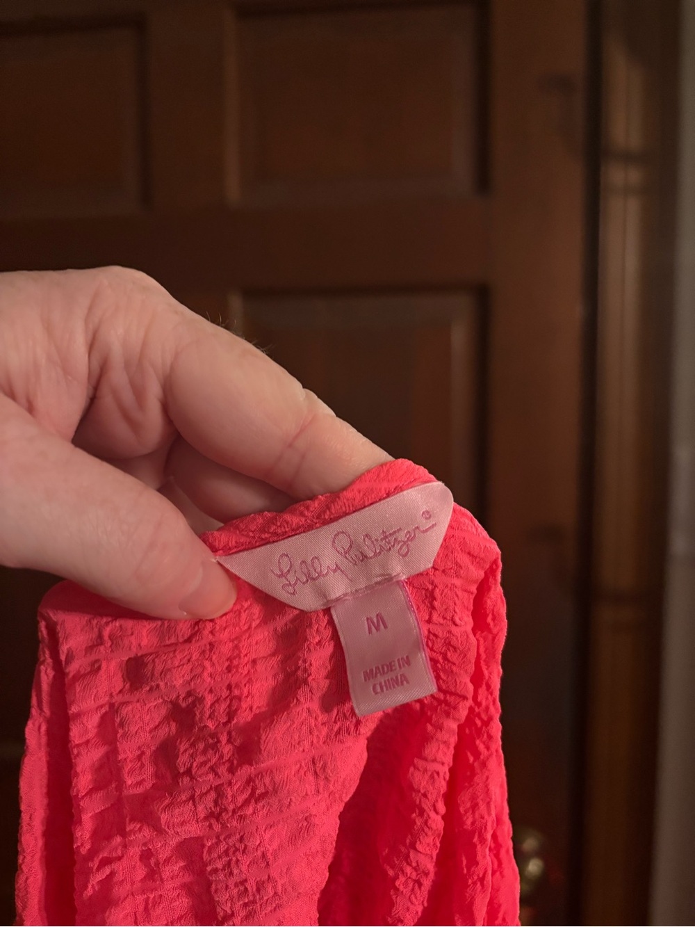 Lilly Pulitzer Hot Pink Cold-Shoulder Textured Cami - Picture 6 of 6